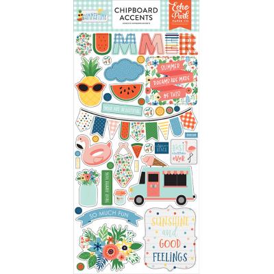 Echo Park Summertime Stickerbogen - Chipboard Accents